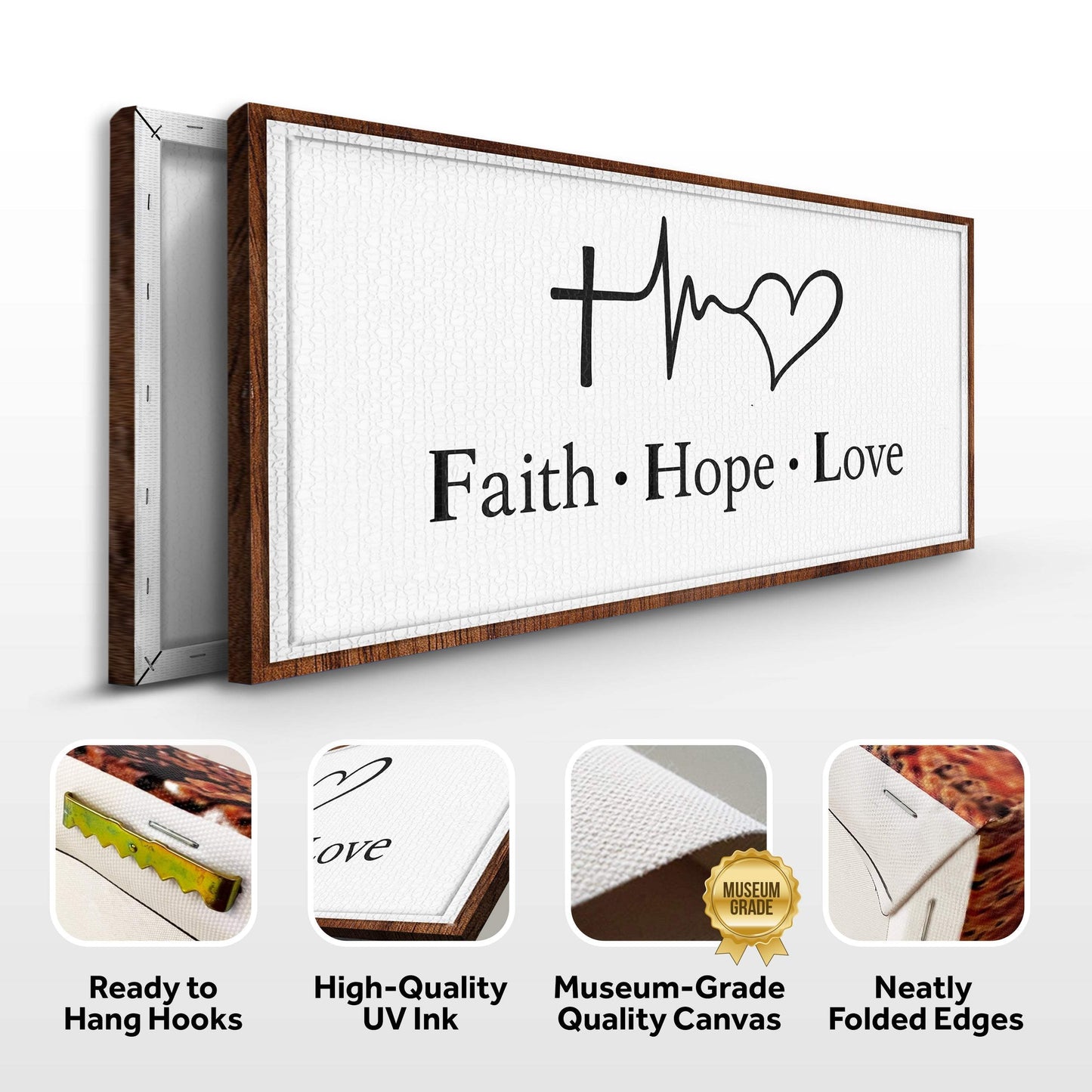 Faith, Hope, Love Faith Wall Art - Tailored Canvases - Flyclothing LLC