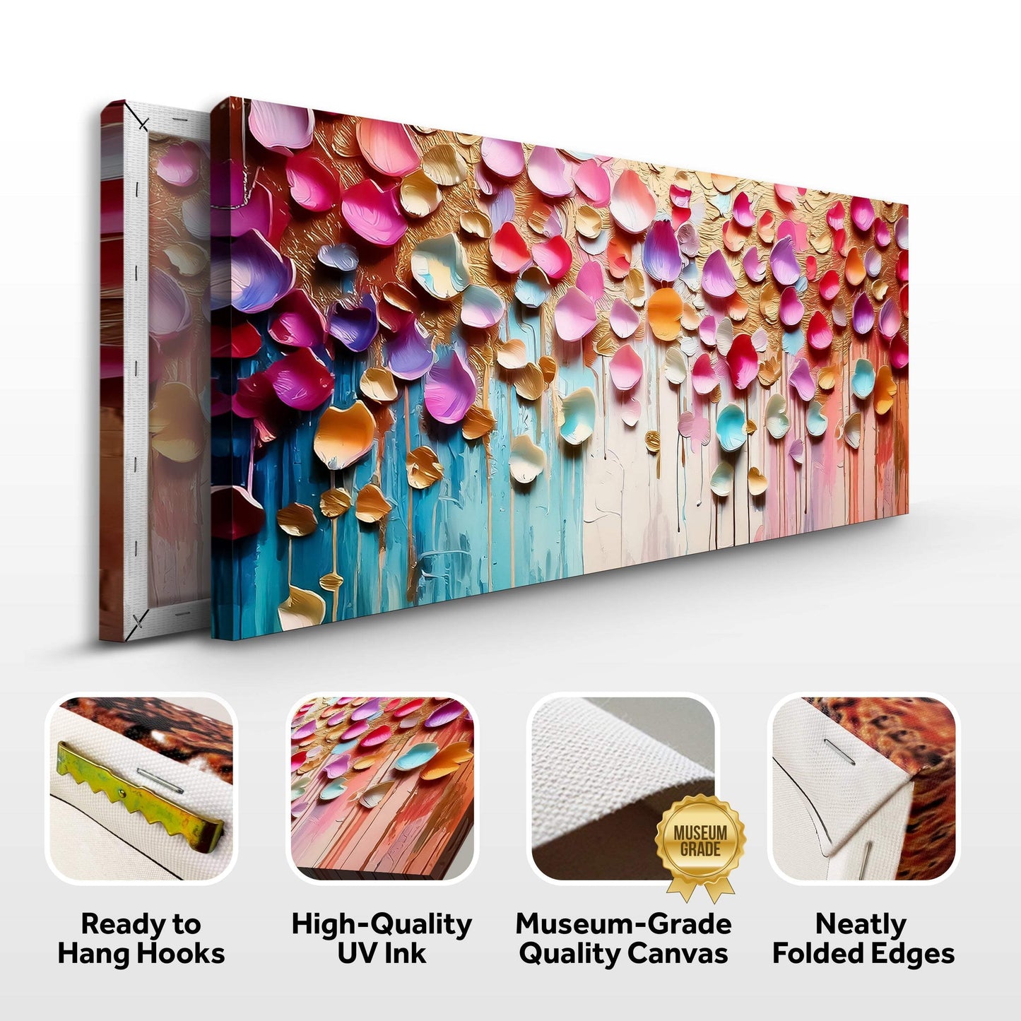 Vibrant Petals Wall Art - Tailored Canvases - Flyclothing LLC