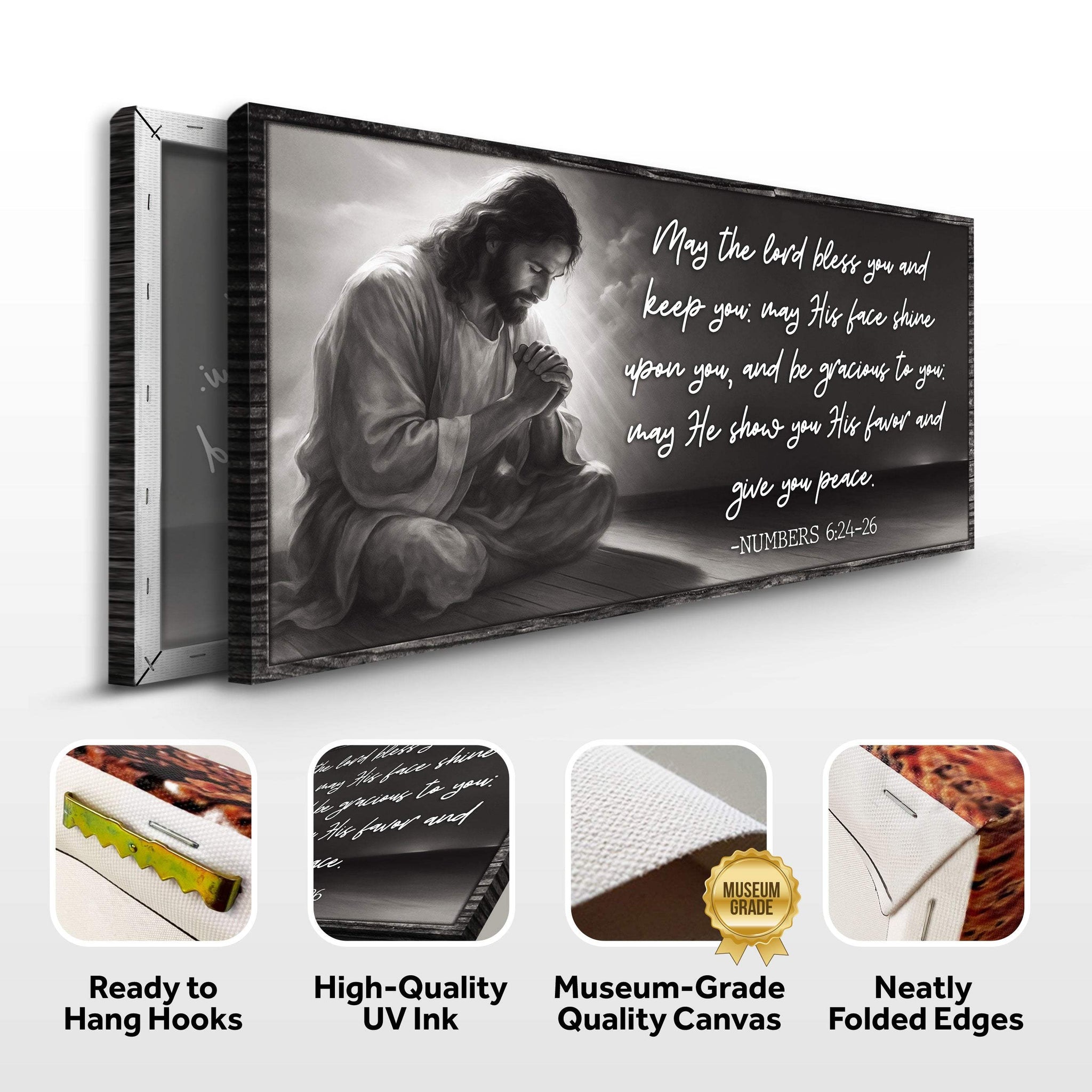 Numbers 6:24-26 - May The Lord Bless You Faith Sign II - Tailored Canvases - Flyclothing LLC