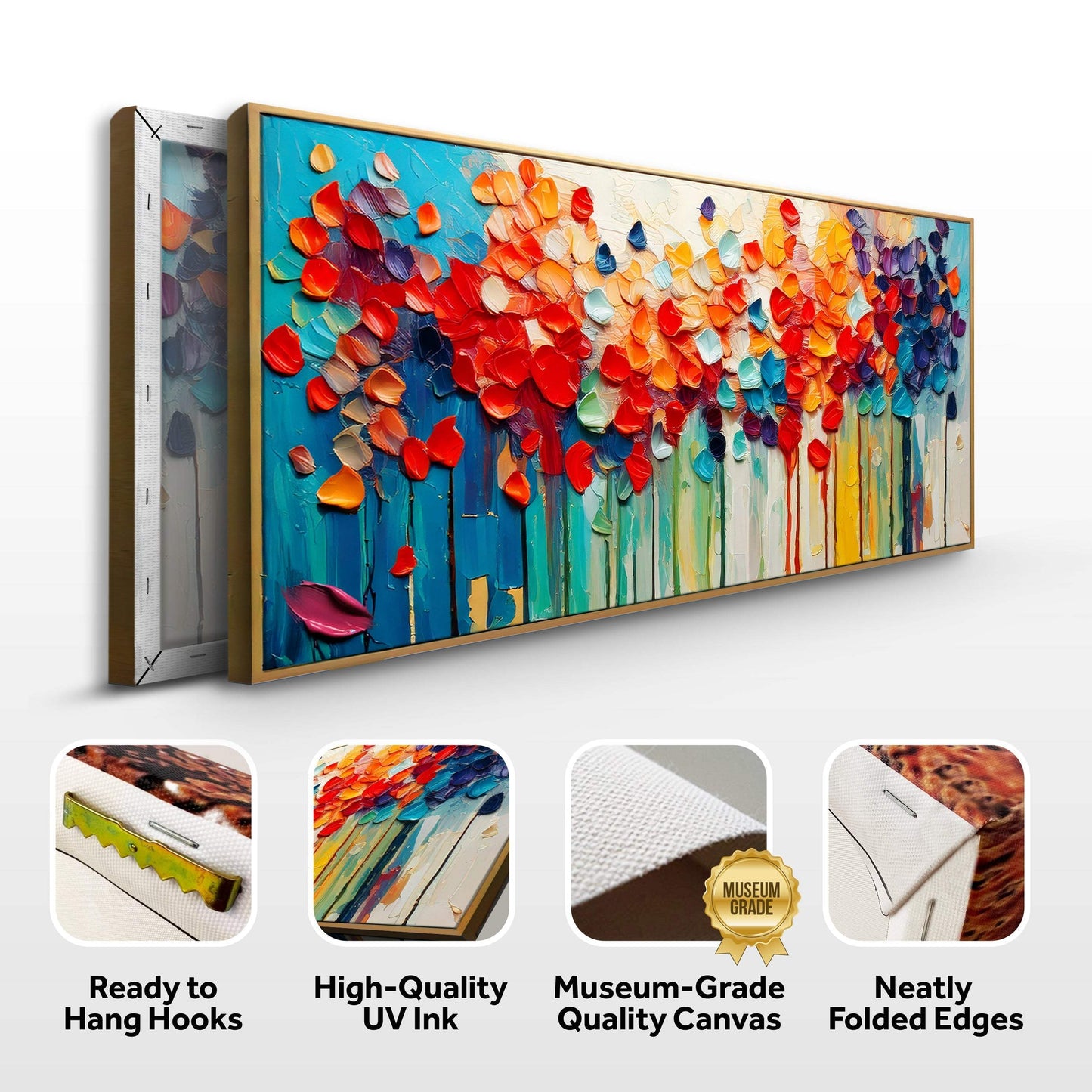 Colorful Petals Wall Art - Tailored Canvases - Flyclothing LLC