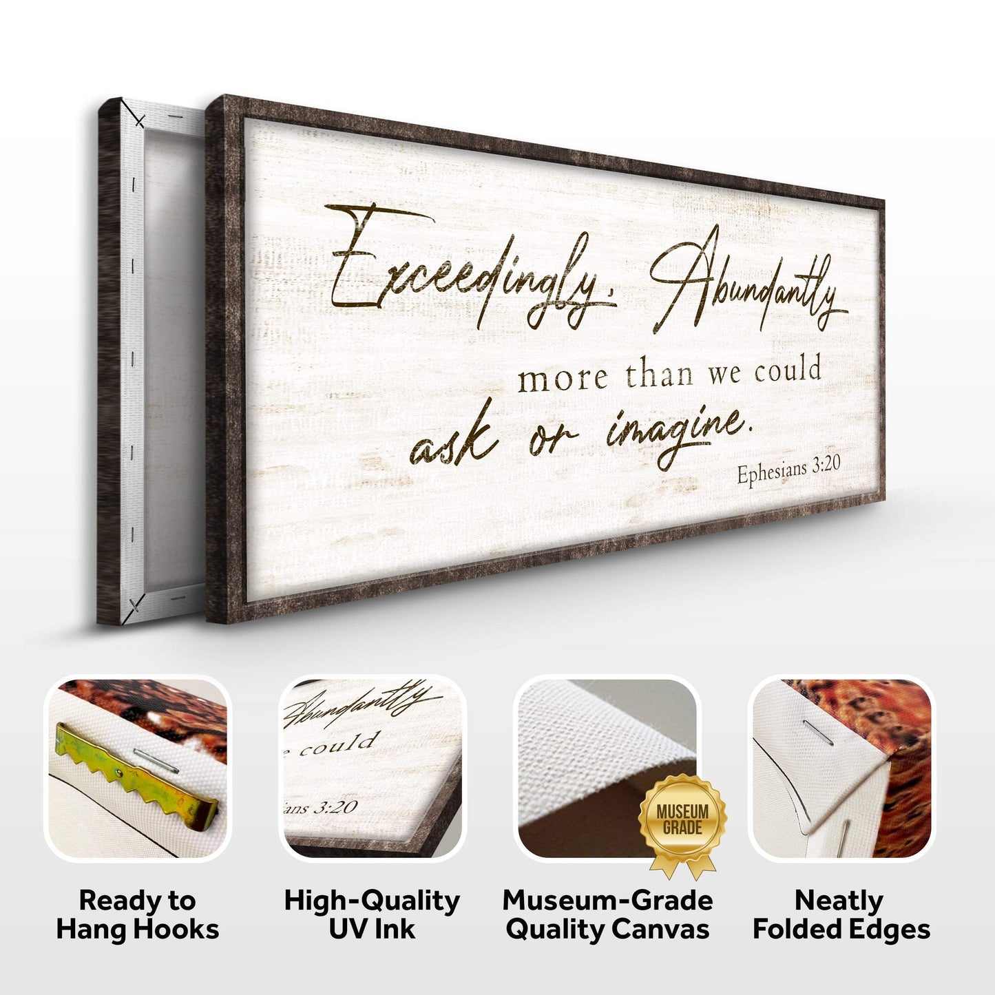 Exceedingly, Abundantly More Than We Could Ask Or Imagine Faith Sign IV - Tailored Canvases - Flyclothing LLC