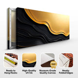Black And Gold Minimalist Abstract V - Tailored Canvases - Flyclothing LLC