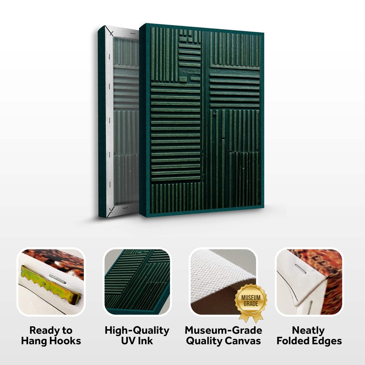 Green Abstract Patterns Wall Art - Tailored Canvases - Flyclothing LLC