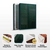 Green Abstract Patterns Wall Art - Tailored Canvases - Flyclothing LLC