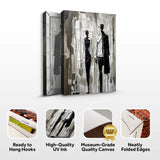 Beige & Black Minimalist Wall Art - Tailored Canvases - Flyclothing LLC