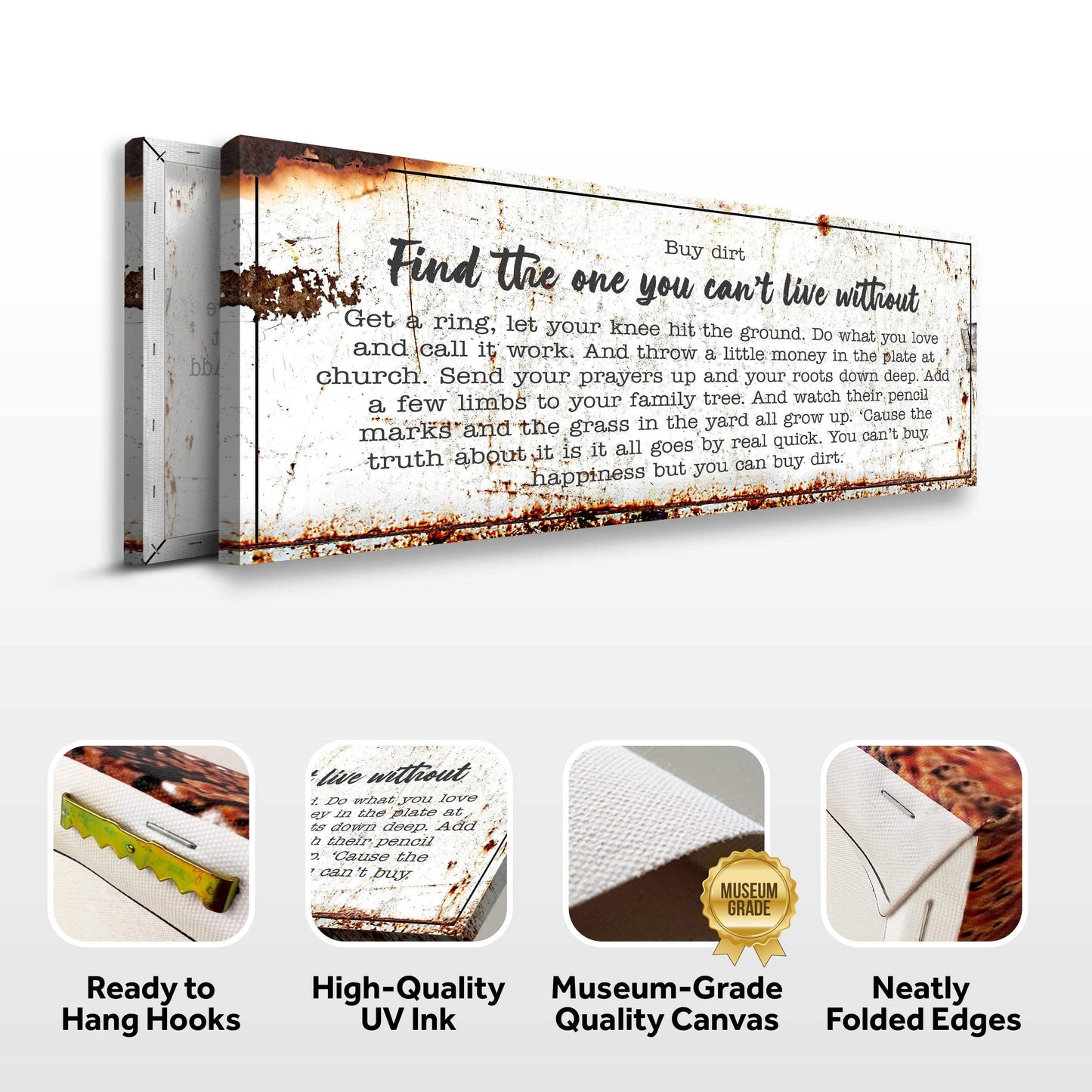 Find The One You Can't Live Without Family Sign - Tailored Canvases - Flyclothing LLC