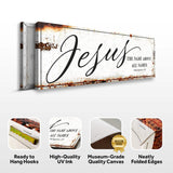 Jesus The Name Above All Names - Philippians 2:9 Faith Sign - Tailored Canvases - Flyclothing LLC
