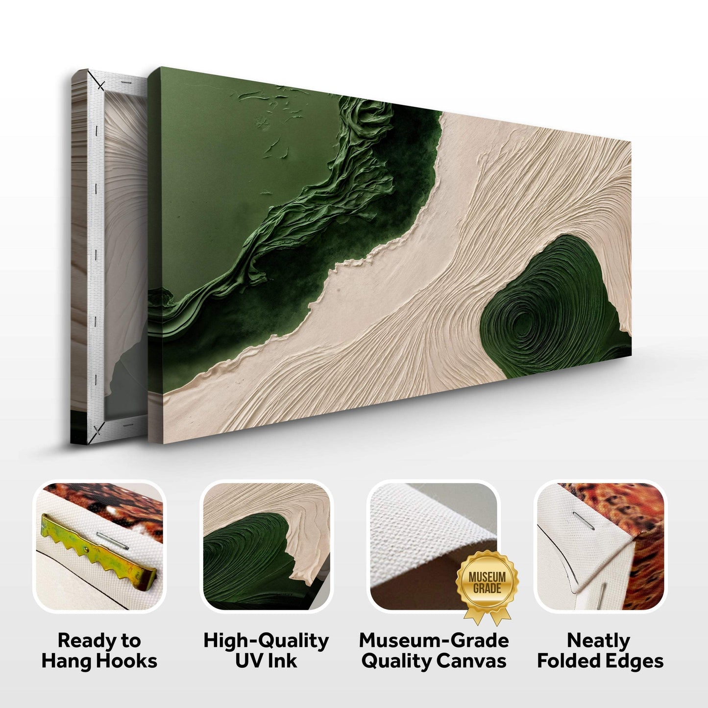 Green Rivers Abstract Wall Art XII - Tailored Canvases - Flyclothing LLC