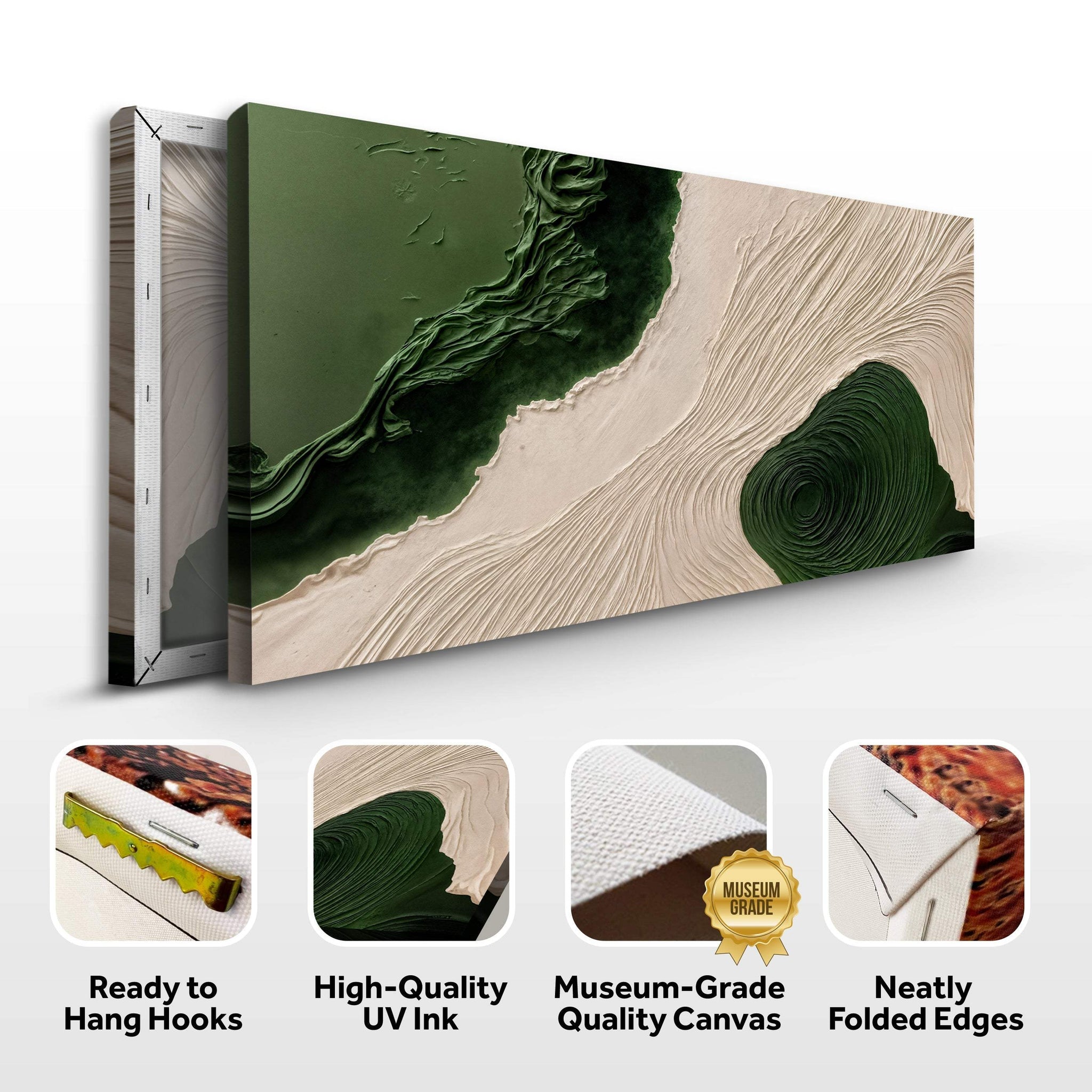Green Rivers Abstract Wall Art XII - Tailored Canvases - Flyclothing LLC