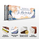 Mightier Than the Waves of the Sea Psalm 93:4 Faith Sign IV - Tailored Canvases - Flyclothing LLC