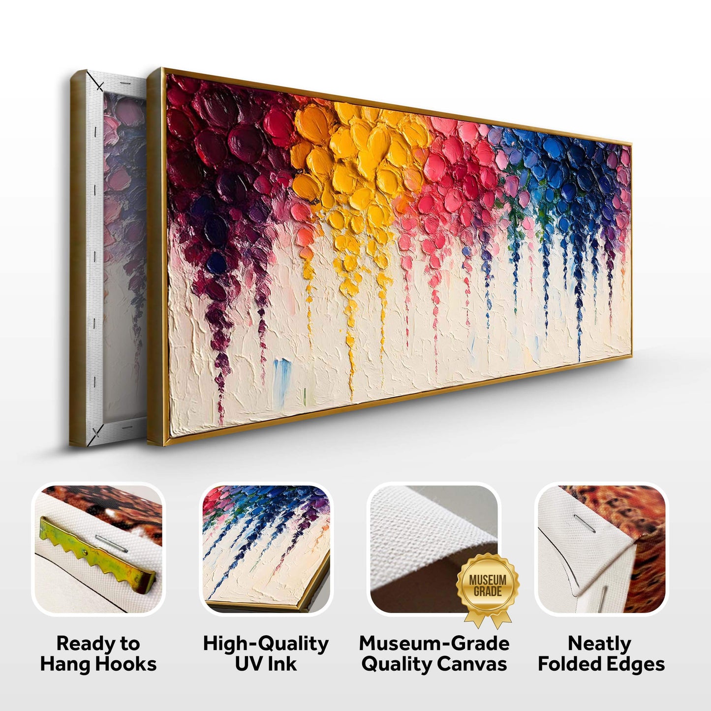 Rainbow Cascade Wall Art - Tailored Canvases - Flyclothing LLC