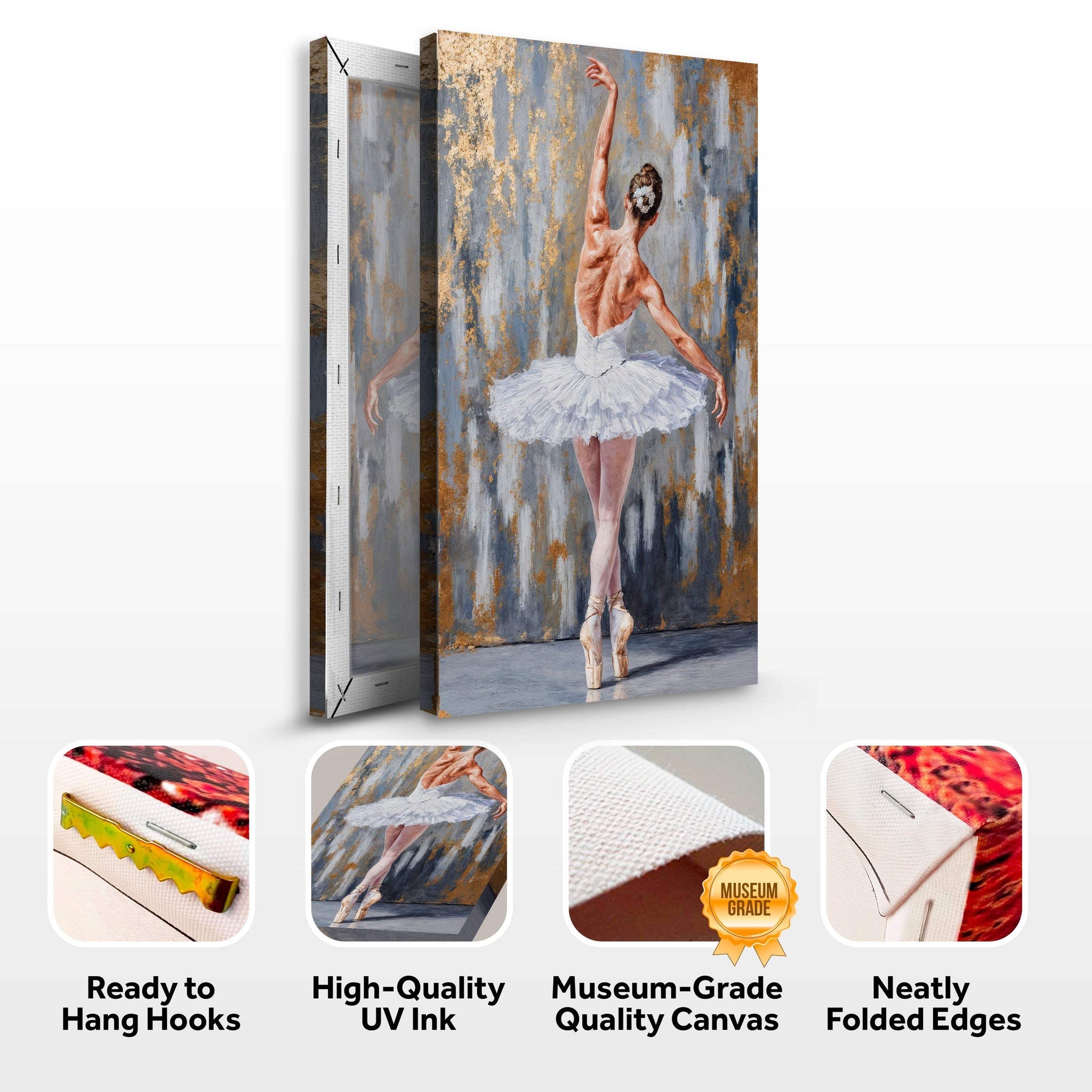 Modern Ballet Elegance Wall Art - Tailored Canvases - Flyclothing LLC