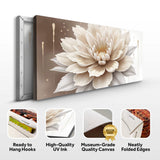 Single Beige Flower Abstract Wall Art - Tailored Canvases - Flyclothing LLC