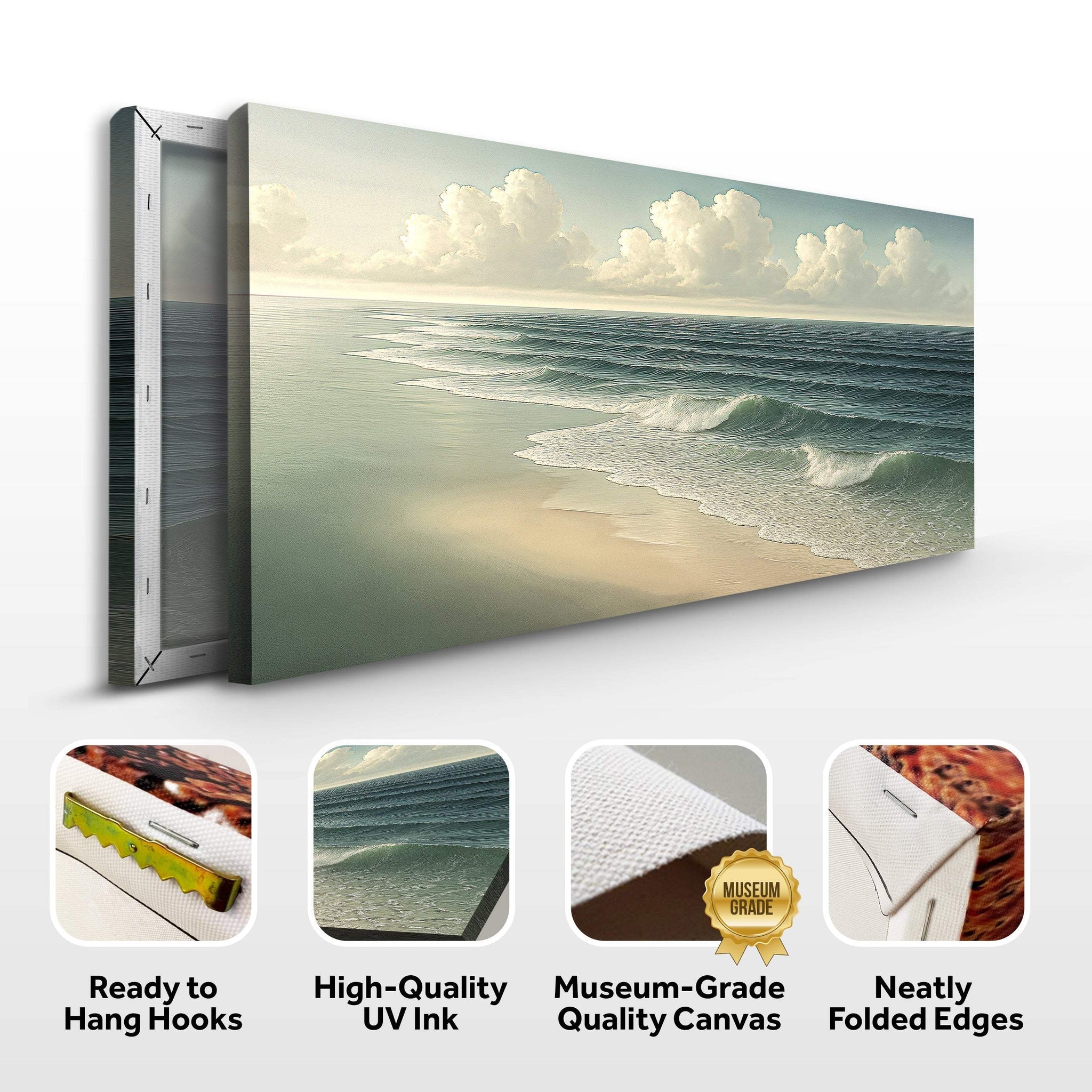 Beach Shoreline Coastal Wall Art VI - Tailored Canvases - Flyclothing LLC
