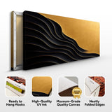 Black And Gold Minimalist Abstract XI - Tailored Canvases - Flyclothing LLC