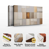 Earth Tones Patchwork Geometric Wall Art - Tailored Canvases - Flyclothing LLC