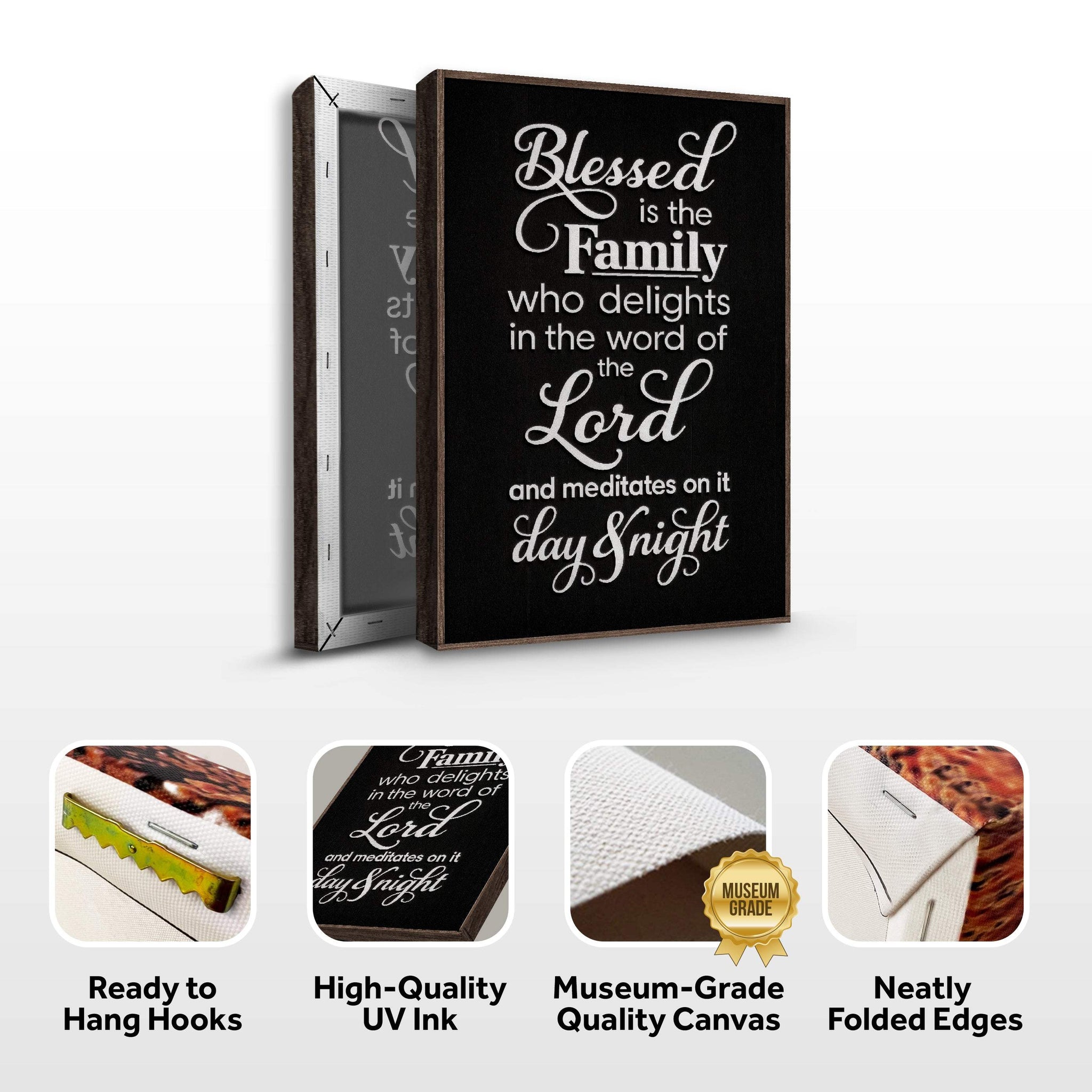 Blessed Is The Family Faith Sign II - Tailored Canvases - Flyclothing LLC