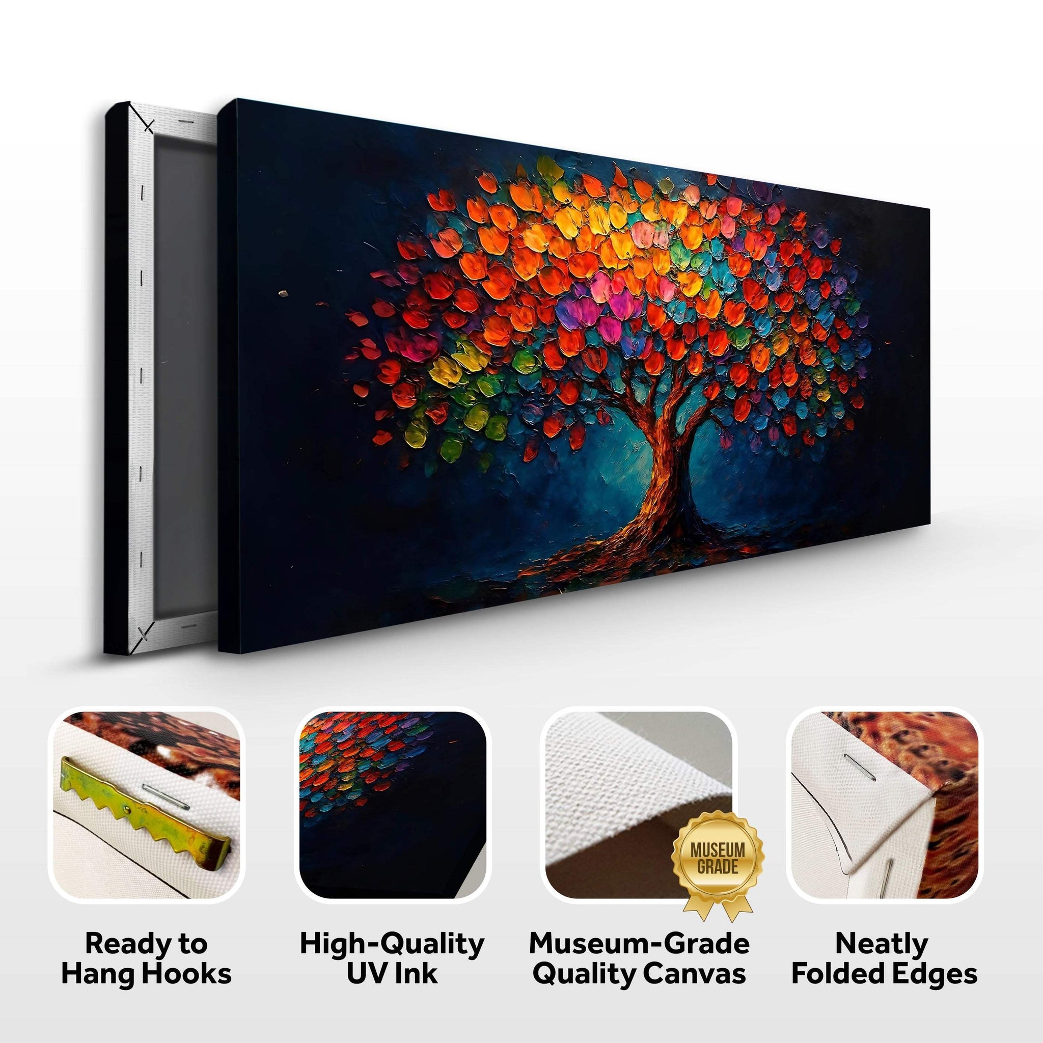 Rainbow Bloom Wall Art - Tailored Canvases - Flyclothing LLC