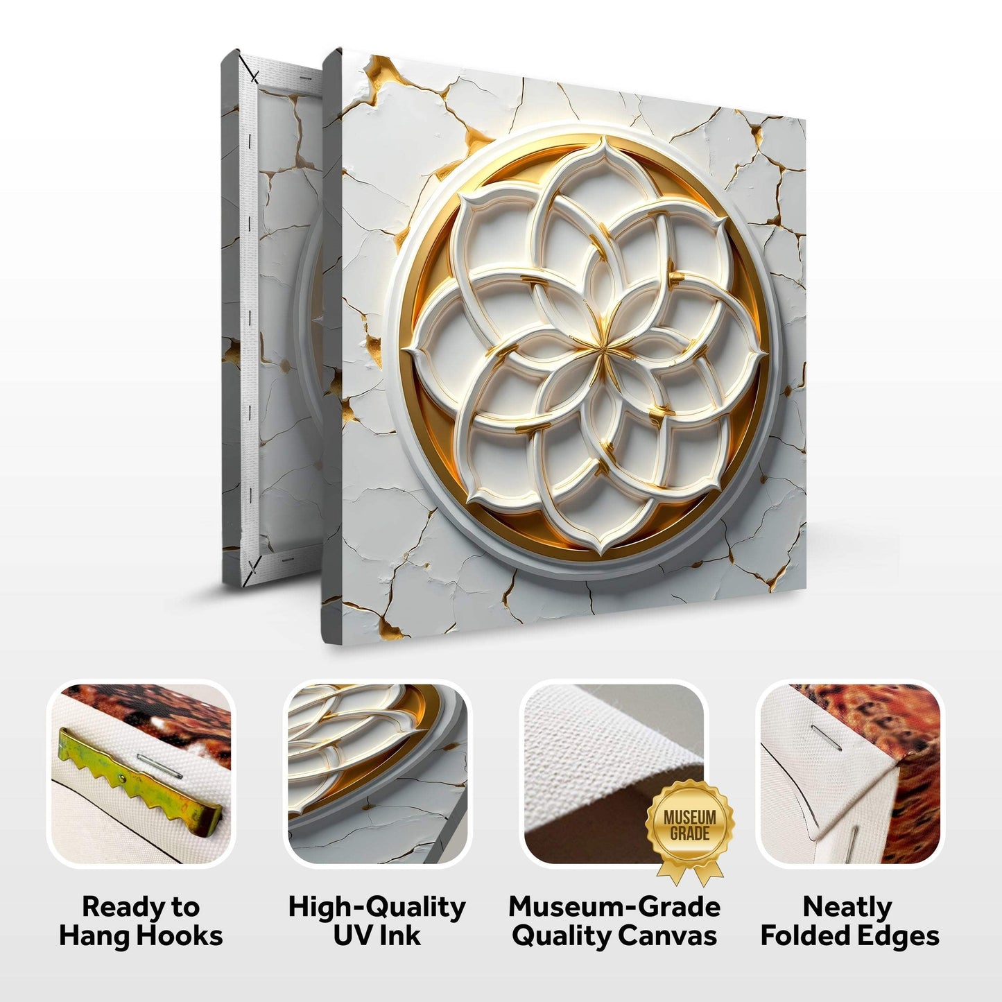 Flower Of Life Wall Art - Tailored Canvases - Flyclothing LLC