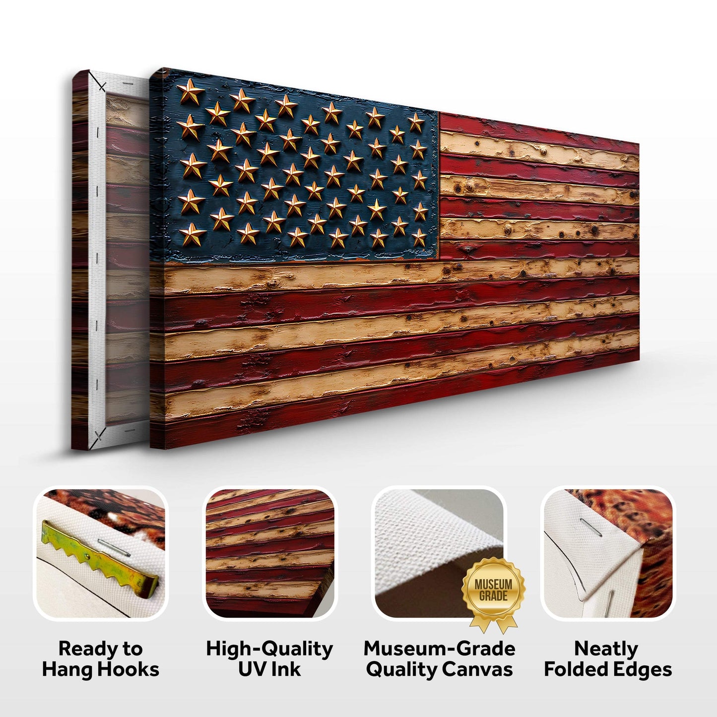 Old Glory American Flag Wall Art - Tailored Canvases - Flyclothing LLC