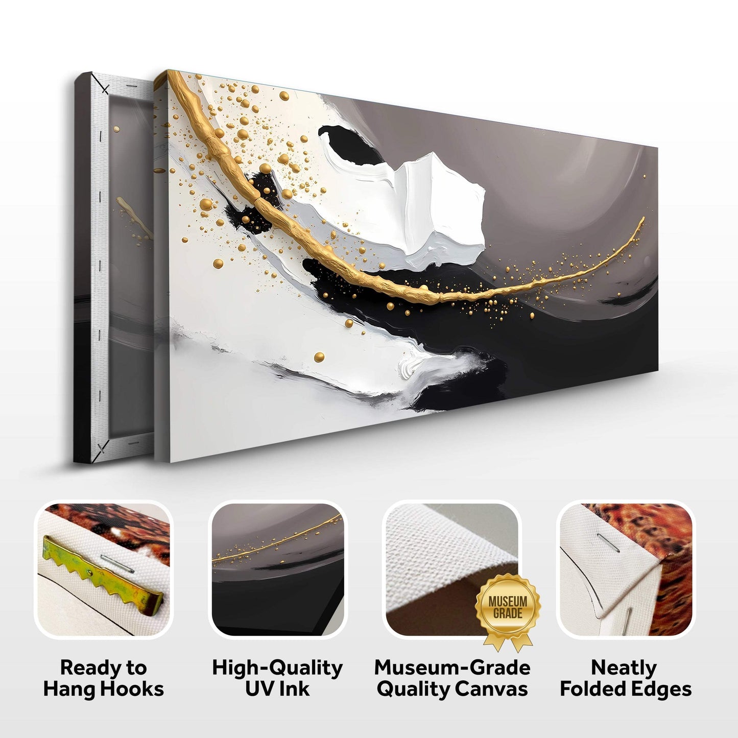 Wave Abstract Wall Art - Tailored Canvases - Flyclothing LLC