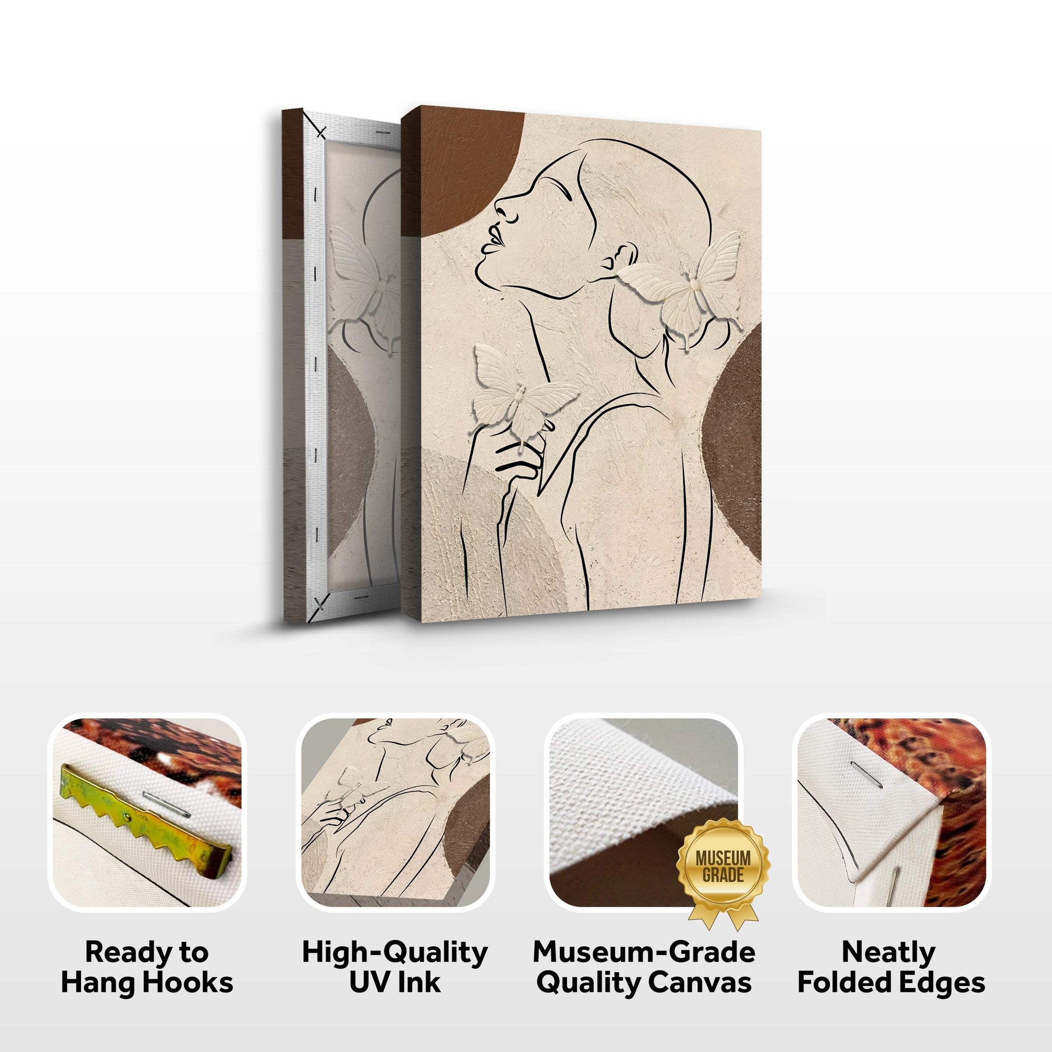Minimalist Woman Line Art Canvas Wall Art - Tailored Canvases - Flyclothing LLC