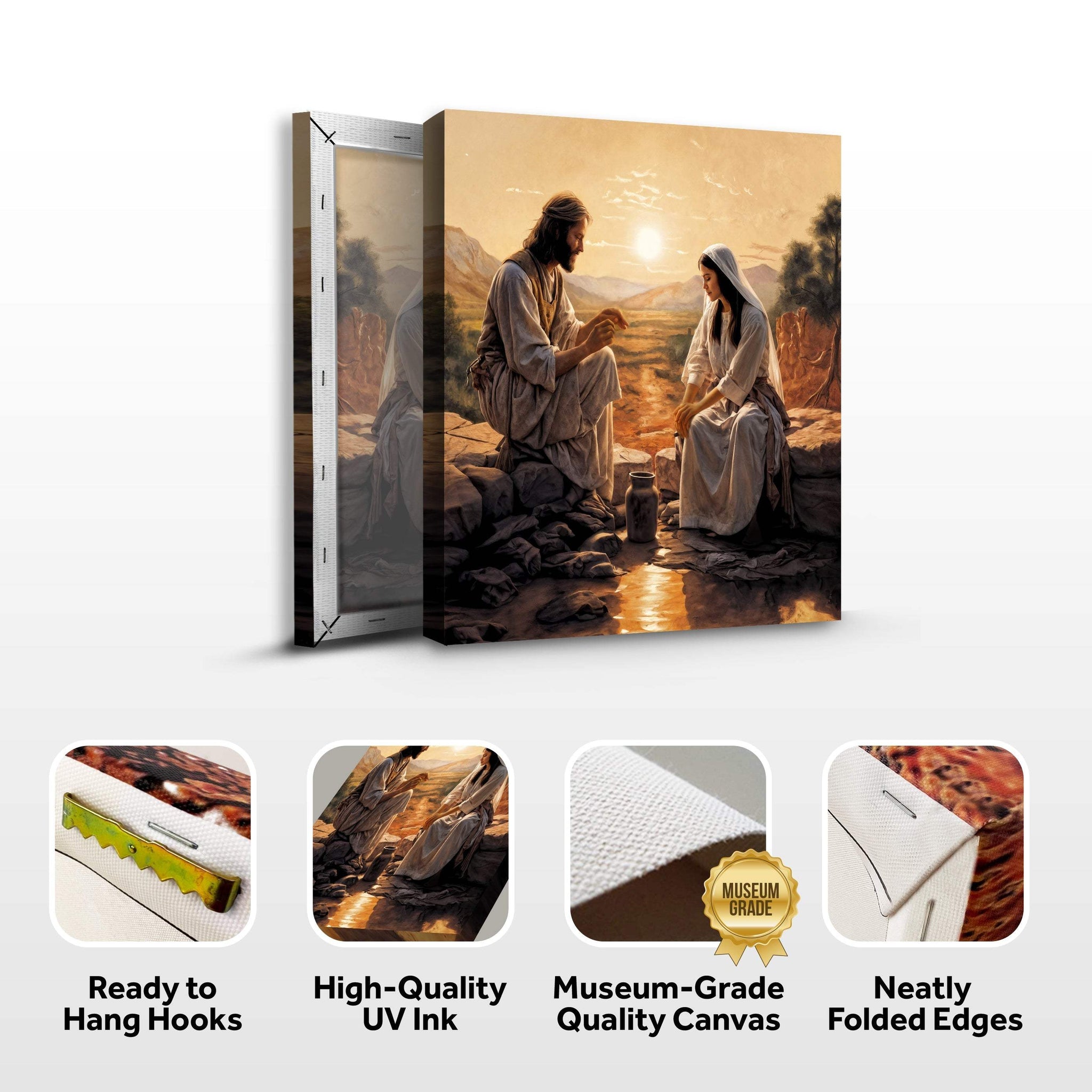 Samaritan at the Well Faith Wall Art III - Tailored Canvases - Flyclothing LLC
