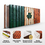 Irish Shamrock Glory Wooden Flag Wall Art - Tailored Canvases - Flyclothing LLC