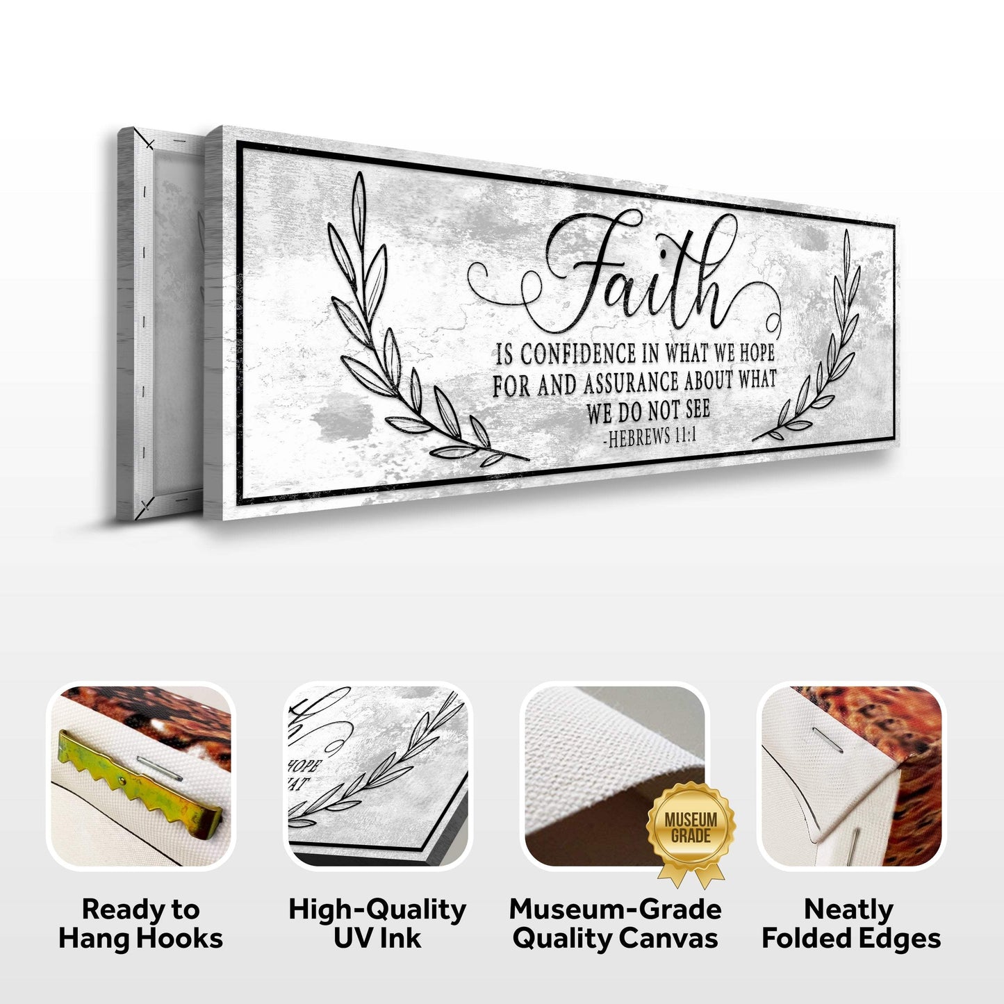 Faith Is Confidence - Hebrews 11:1 Faith Sign II - Tailored Canvases - Flyclothing LLC