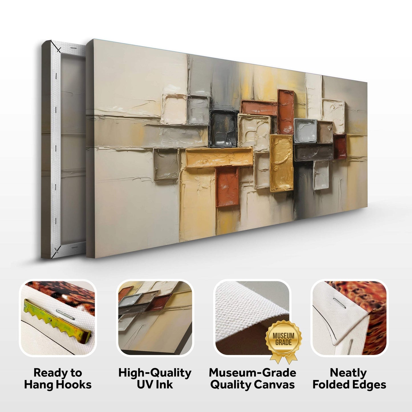 Shape Pattern Minimalist Abstract Wall Art - Tailored Canvases - Flyclothing LLC