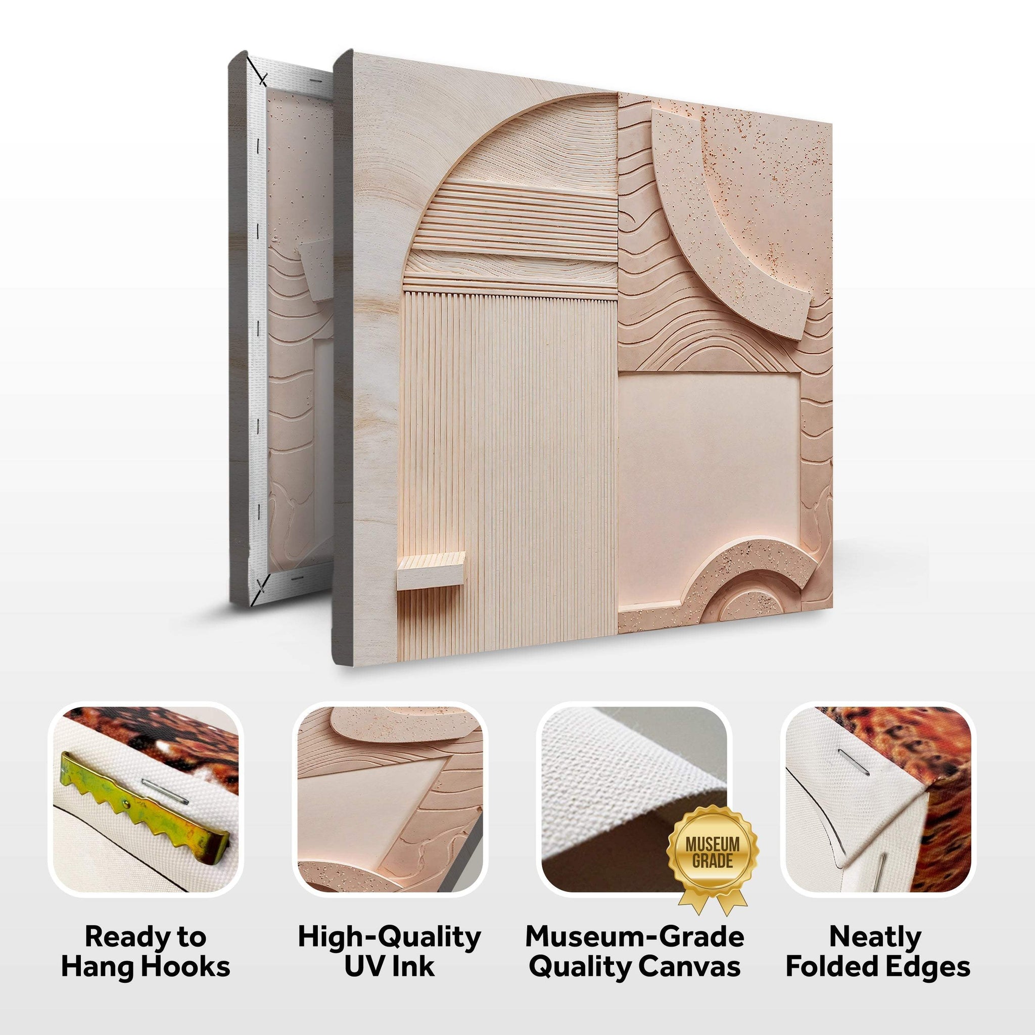 Minimalist Peach Clay Wall Art - Tailored Canvases - Flyclothing LLC