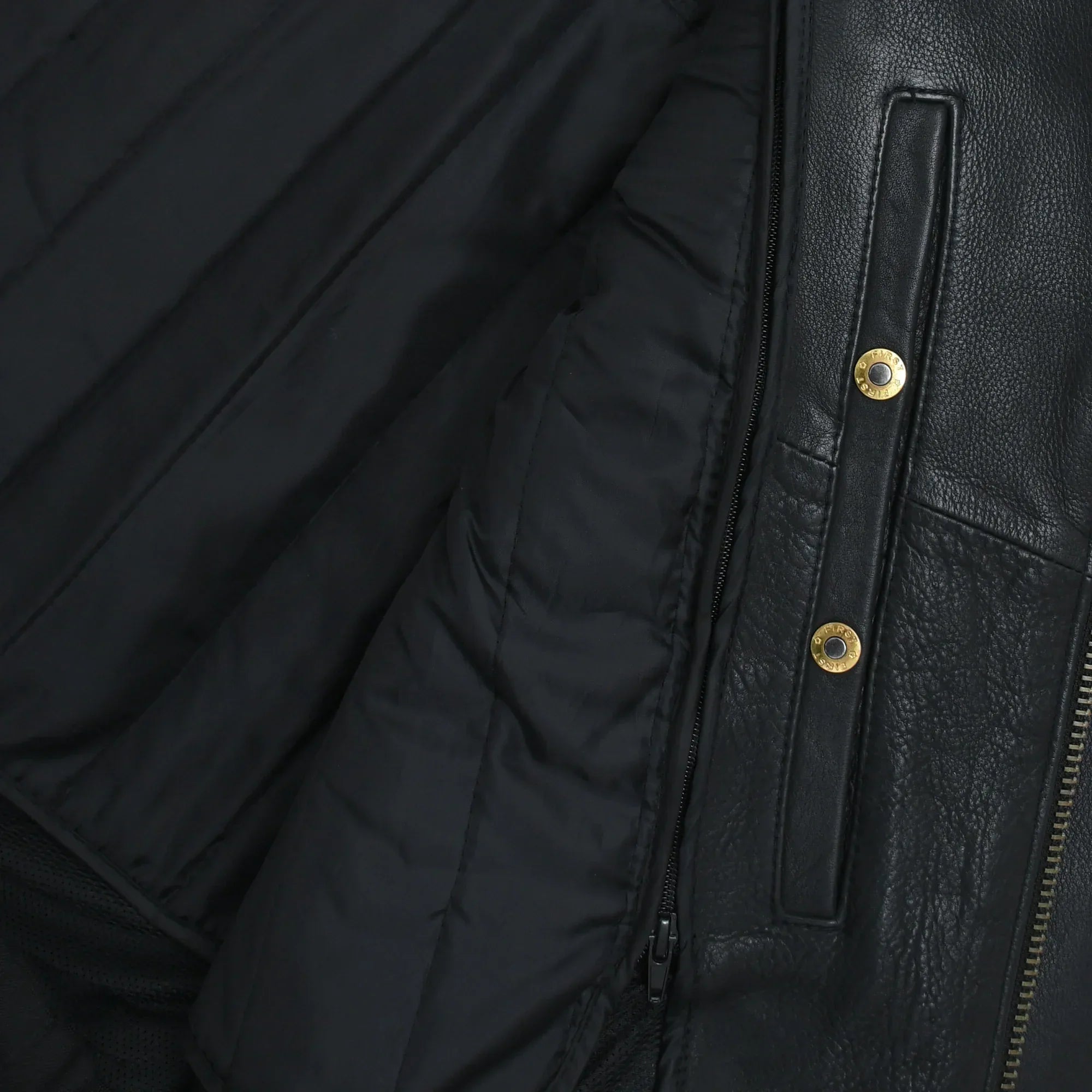 Mastermind Men's Motorcycle Leather Jacket - First Manufacturing Company - Flyclothing LLC