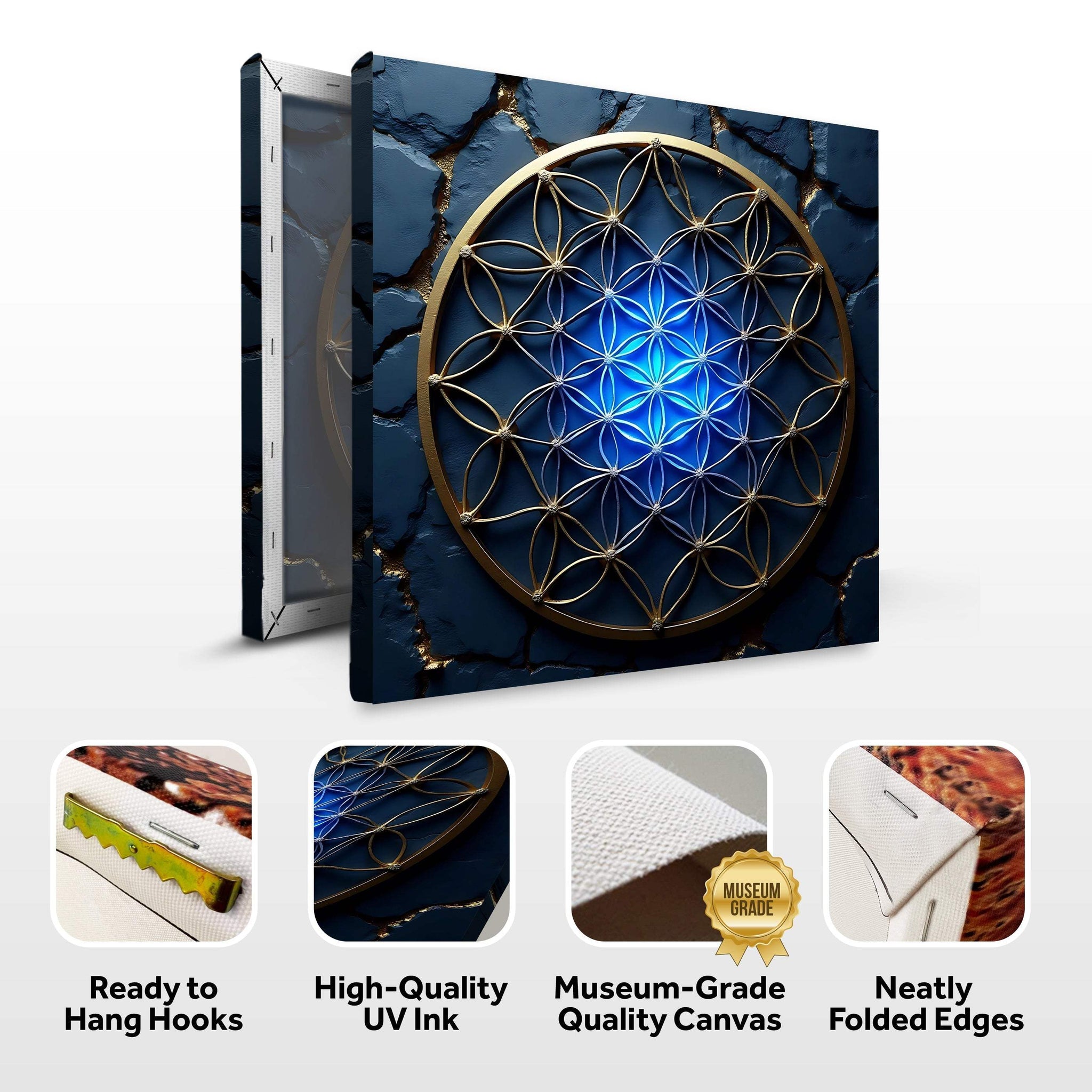 Flower Of Life Wall Art II - Tailored Canvases - Flyclothing LLC