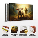 Jesus Running After A Lost Lamb Faith Wall Art - Tailored Canvases - Flyclothing LLC