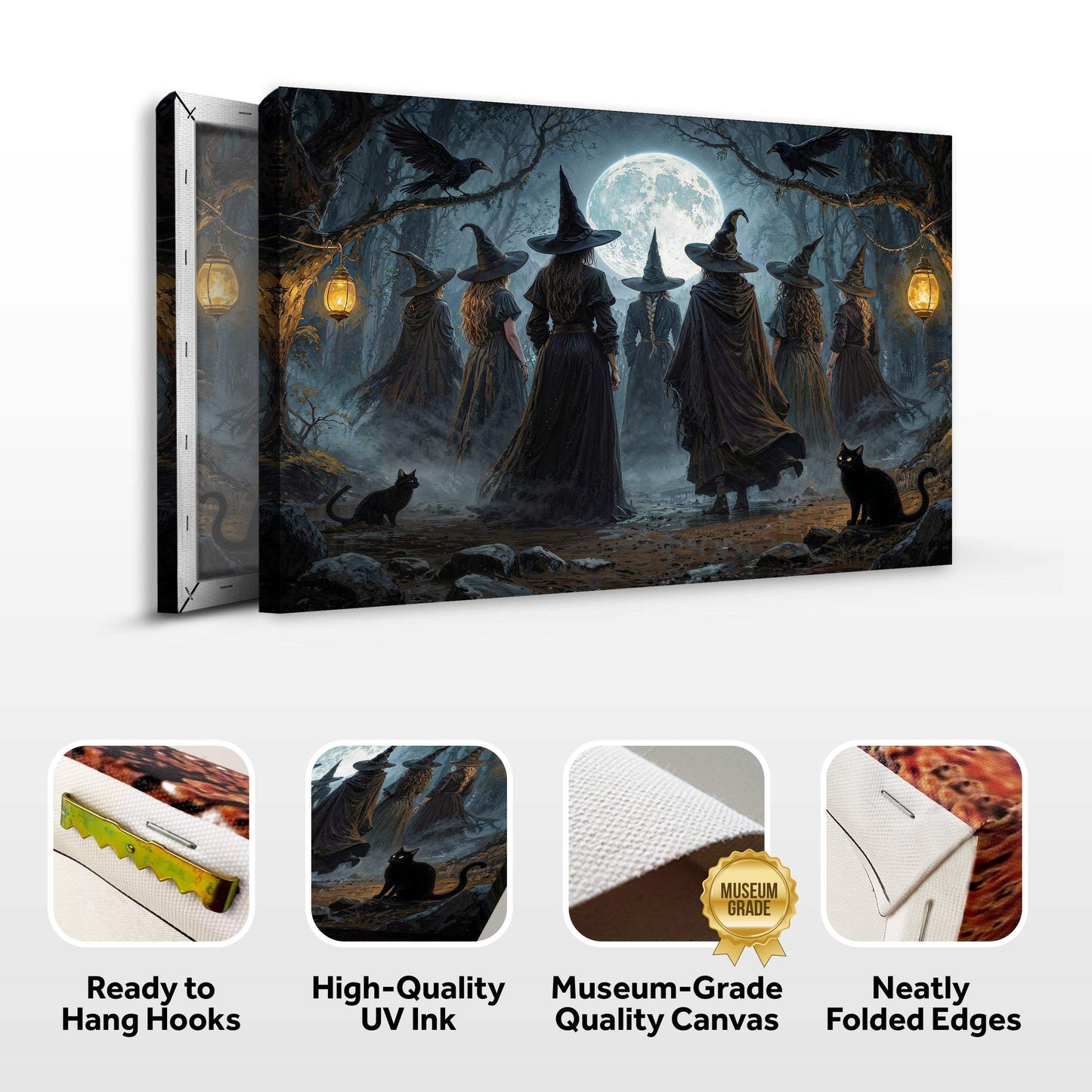 Coven of Witches Halloween Wall Art - Tailored Canvases - Flyclothing LLC