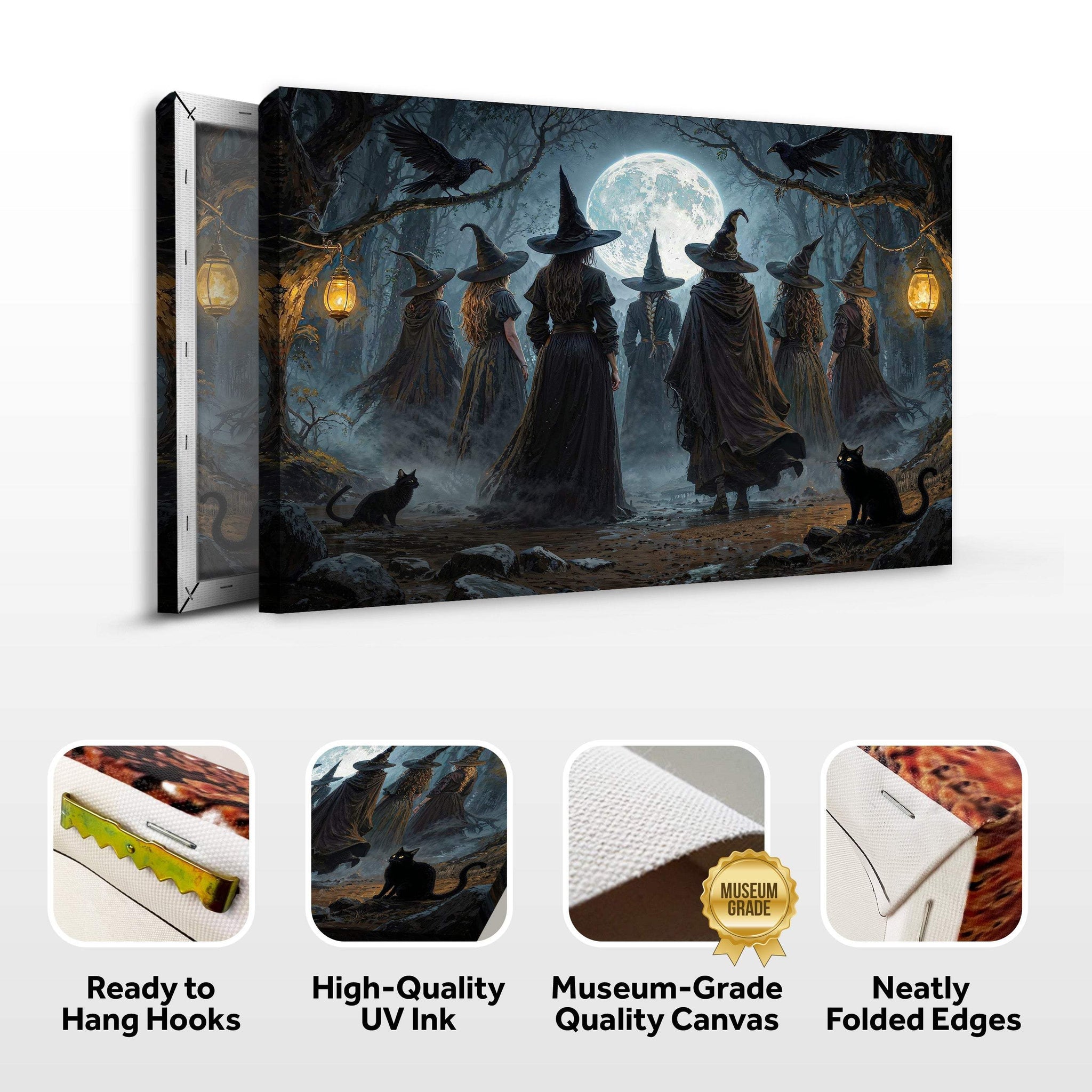 Coven of Witches Halloween Wall Art - Tailored Canvases - Flyclothing LLC