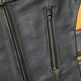 Tactical Emerald Men’s Motorcycle Leather Vest - First Manufacturing Company - Flyclothing LLC