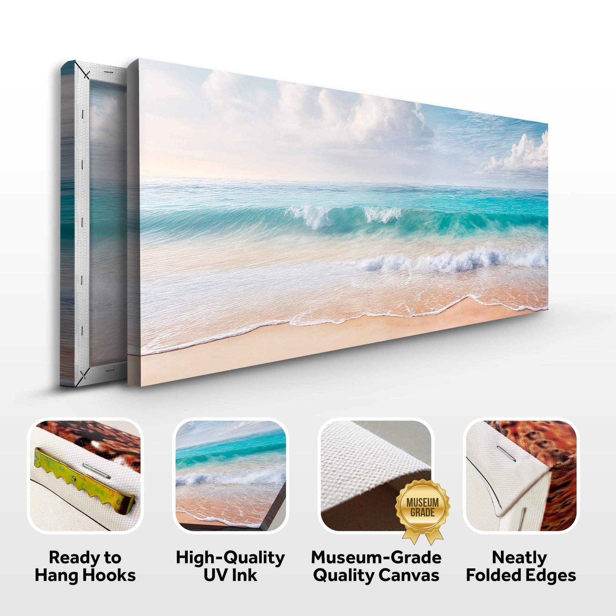Serene Ocean Wave Coastal Wall Art XII - Tailored Canvases - Flyclothing LLC