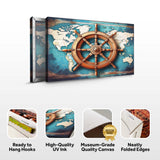 Sailboat Ship Wheel Coastal Wall Art - Tailored Canvases - Flyclothing LLC