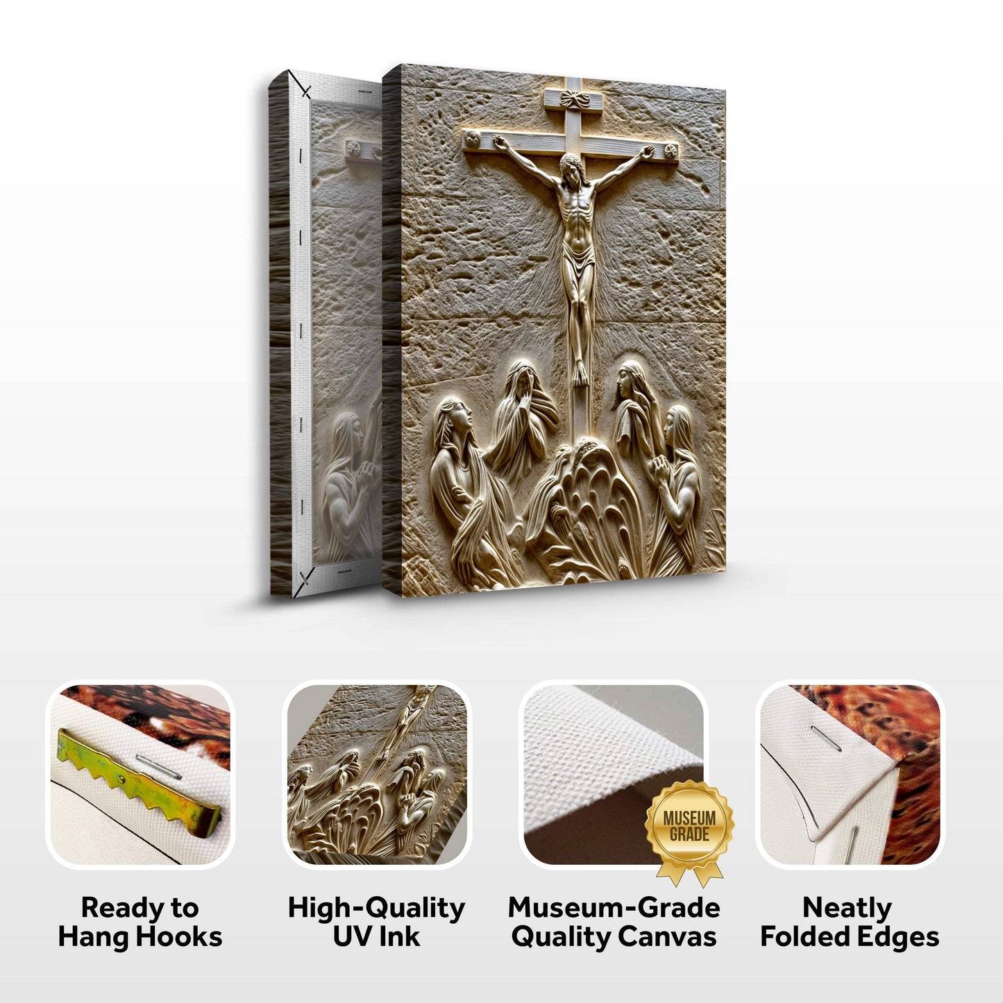 Three Cross Calvary Hill Wall Art - Tailored Canvases - Flyclothing LLC