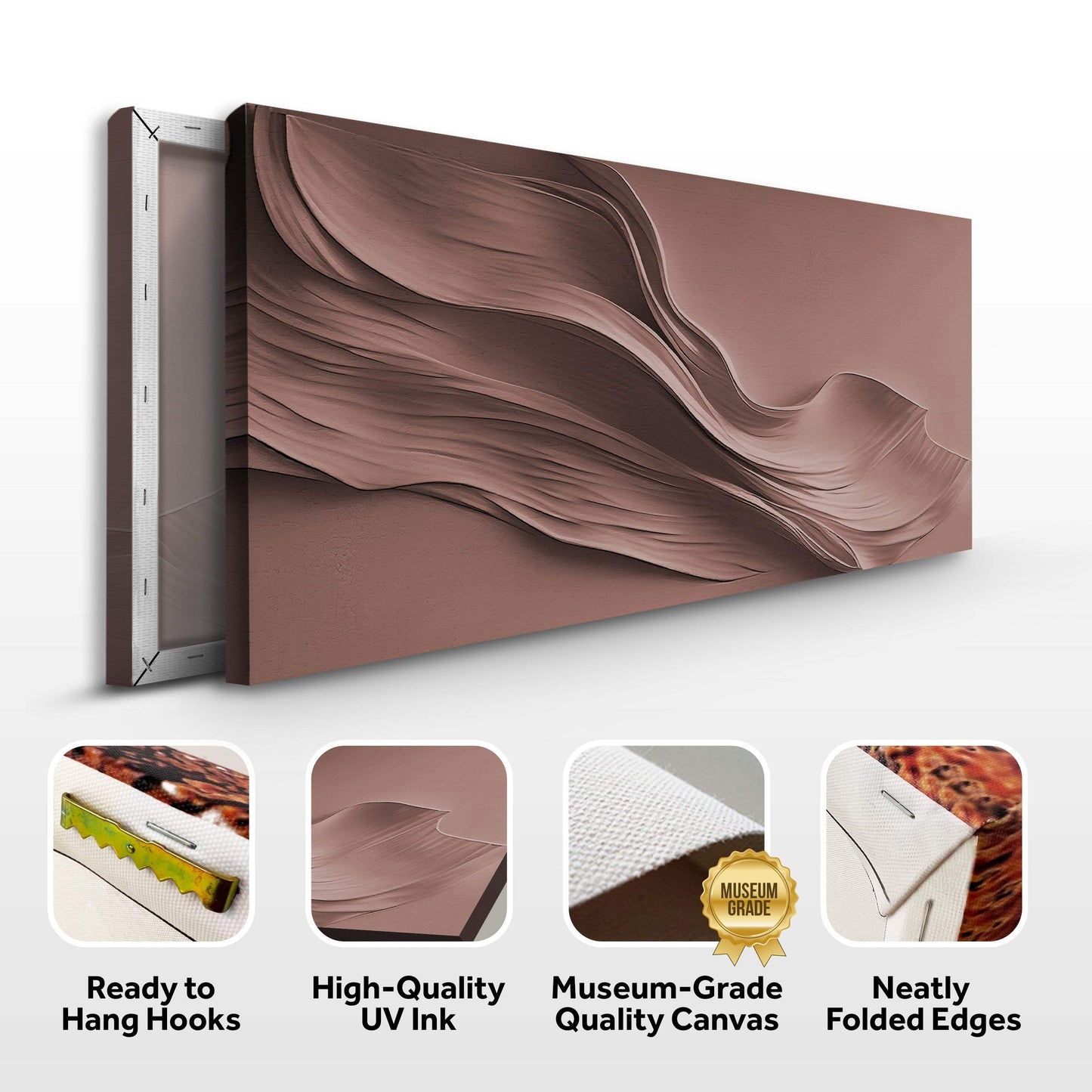 Warm Terracotta Minimalist Wall Art - Tailored Canvases - Flyclothing LLC