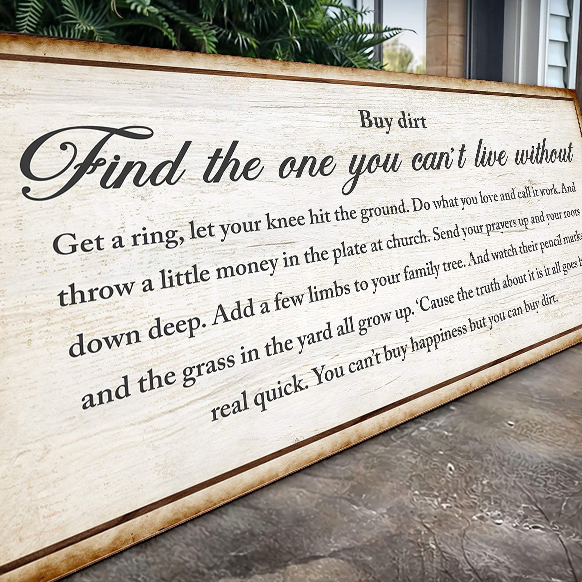 Find The One You Can't Live Without Family Sign II - Tailored Canvases - Flyclothing LLC