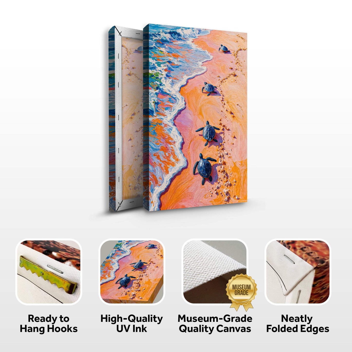 Turtles' Journey To The Sea Wall Art - Tailored Canvases - Flyclothing LLC