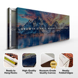 Growth Starts Where Comfort Ends Motivational Wall Sign - Tailored Canvases - Flyclothing LLC