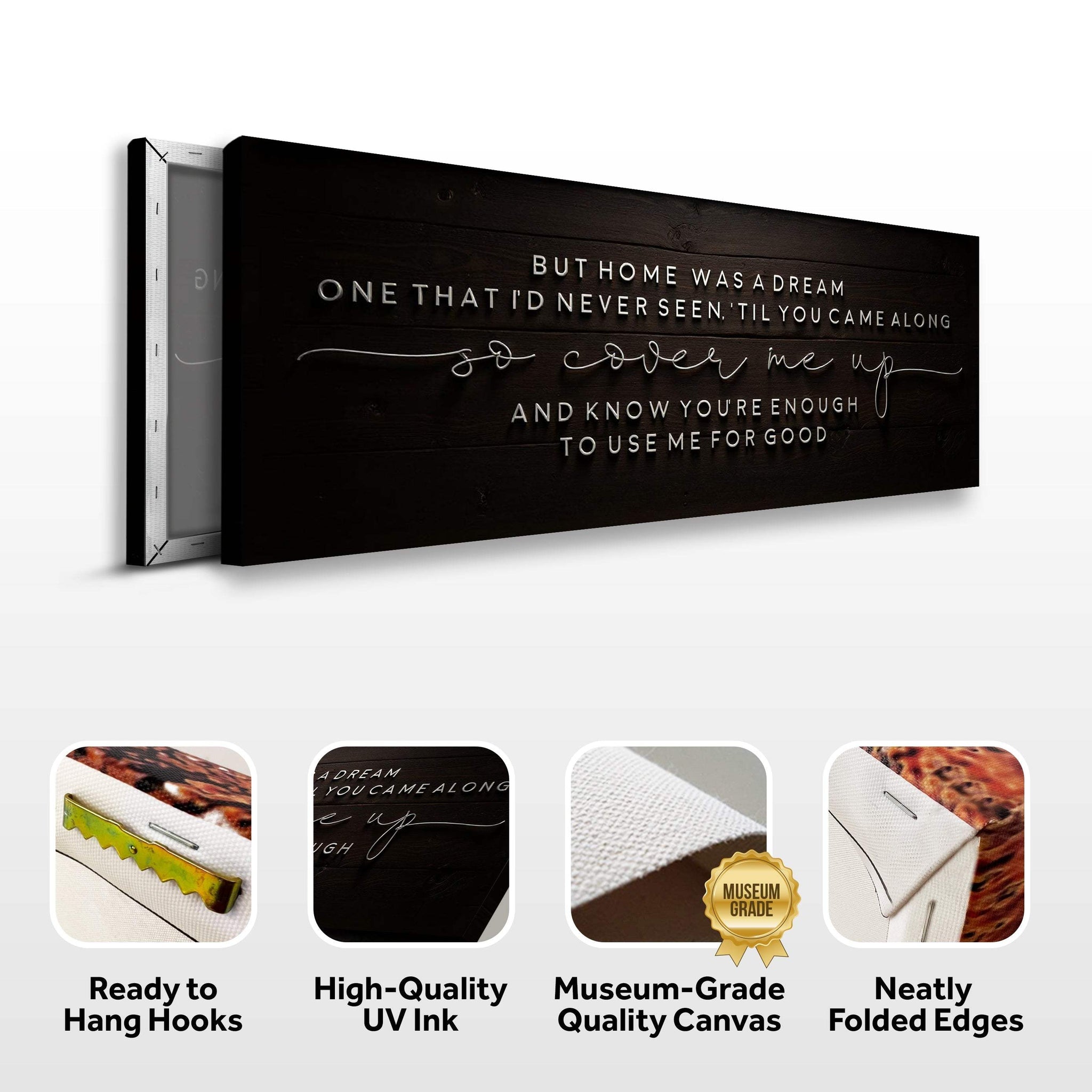 But Home Was a Dream Lyrics Wall Sign - Tailored Canvases - Flyclothing LLC