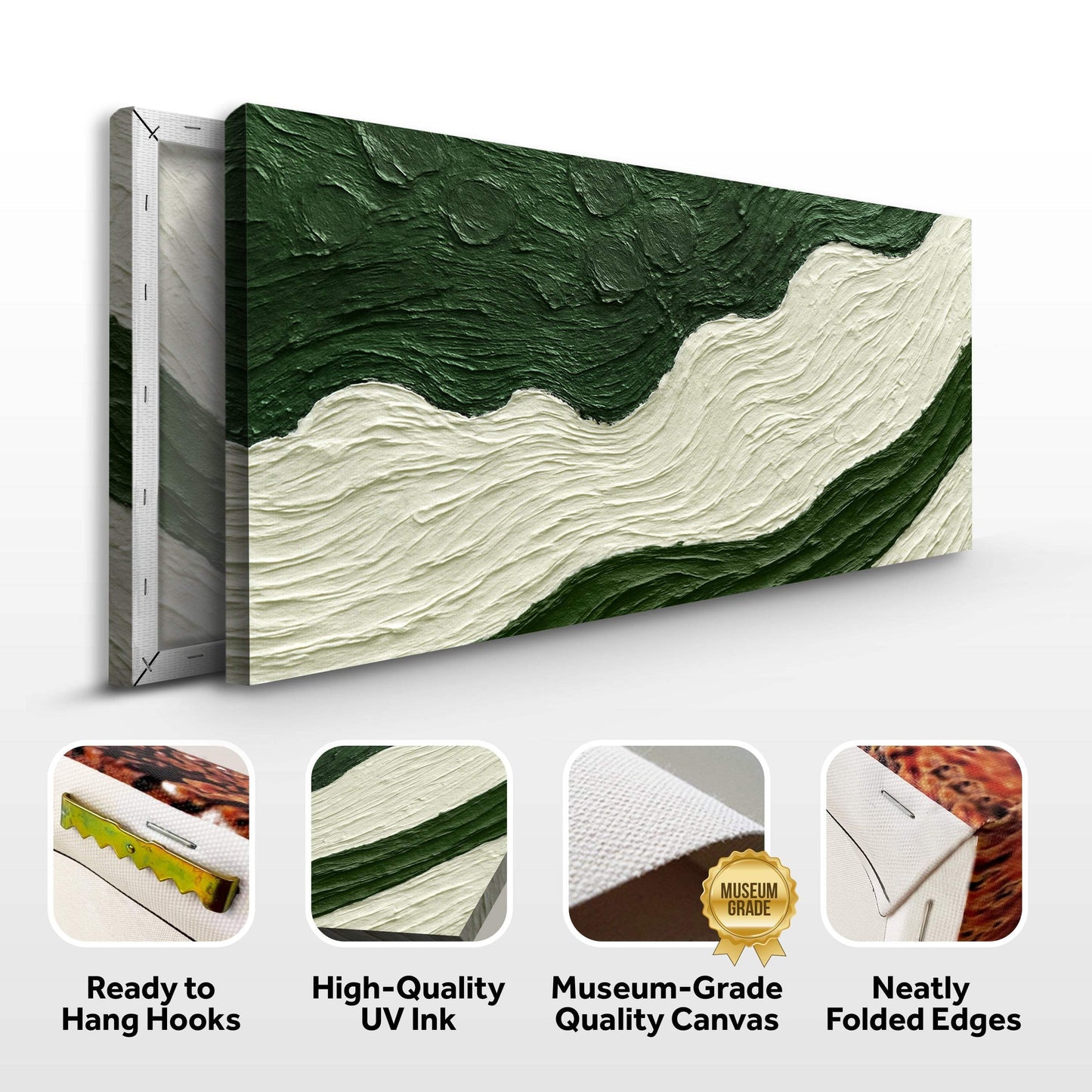 Green Rivers Abstract Wall Art VII - Tailored Canvases - Flyclothing LLC