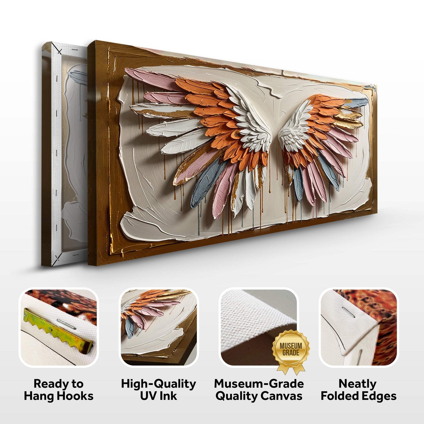 Angelic Wings Wall Art - Tailored Canvases - Flyclothing LLC