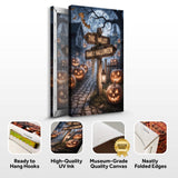 Personalized Family Name Street Sign Halloween Wall Art - Tailored Canvases - Flyclothing LLC