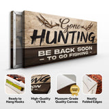 Gone Hunting Sign II - Tailored Canvases - Flyclothing LLC