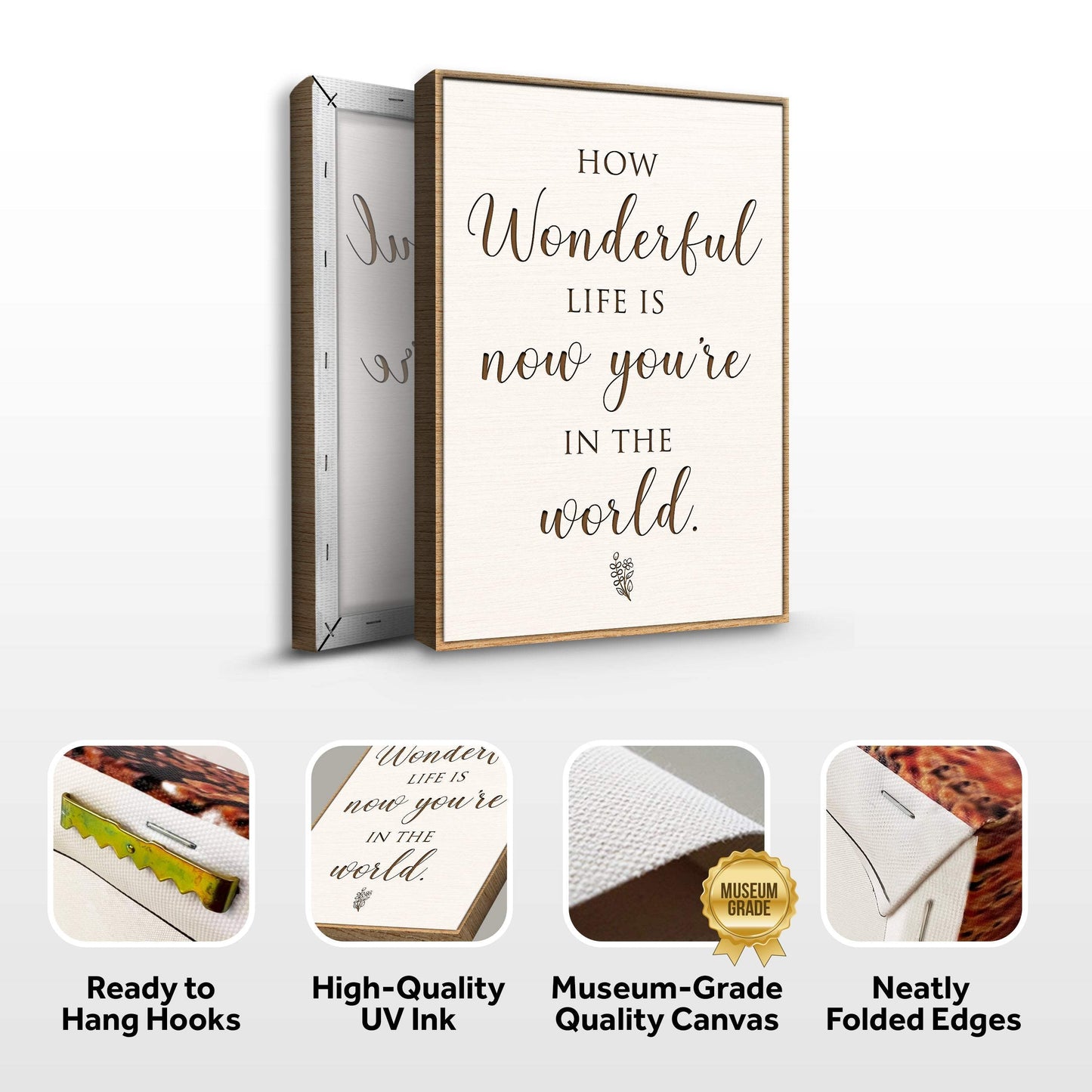 How Wonderful Life Is Nursery Sign II - Tailored Canvases - Flyclothing LLC